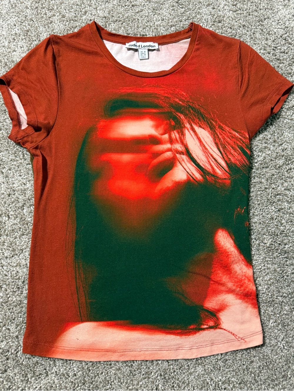 Jaded London Red Graphic Short-Sleeve Tee